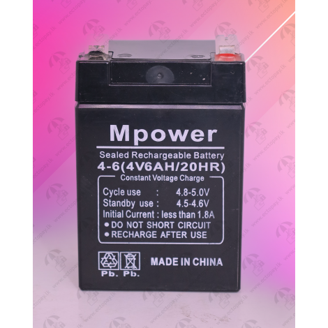 Mpower Sealed Rechargeable Battery 4-6 (4V6AH/20HR)