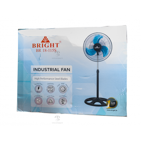 BRIGHT INDUSTRIAL STAND FAN 18" BR 18-115S